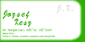 jozsef kesz business card